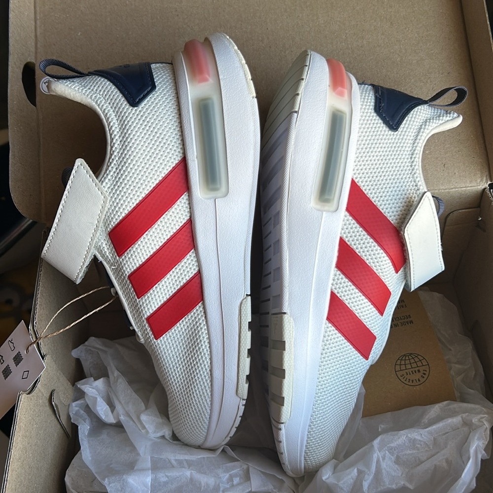 NIB Adidas Unisex Child Racer Tr23 Hook & Loop Sneakers Velcro 2.5 Little Kid - Picture 11 of 12